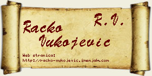 Racko Vukojević vizit kartica